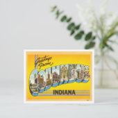 Carte Postale Salutations de Columbus, Indiana Vintage voyage (Debout devant)