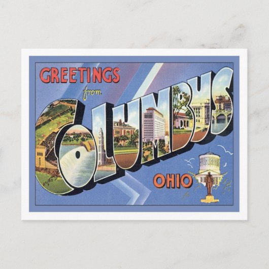 Carte Postale Salutations De Columbus Ohio (Devant)