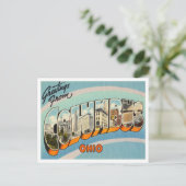 Carte Postale Salutations de Columbus, Ohio Vintage voyage (Debout devant)