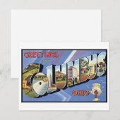 Carte Postale Salutations de Columbus Postcard (Devant / Derrière)