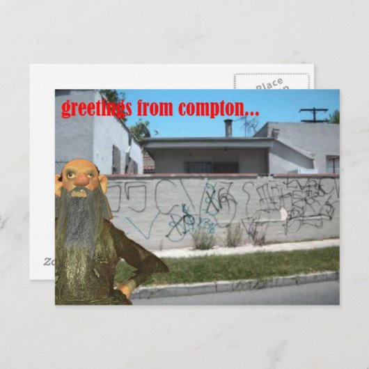 Carte Postale salutations de compton (Devant / Derrière)