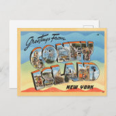 Carte Postale Salutations de Coney Island, New York Travel (Devant / Derrière)