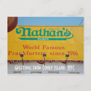 Carte Postale Salutations de Coney Island, NYC 1