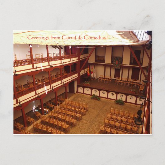 Carte Postale Salutations de Corral de Comedias ! (Devant)
