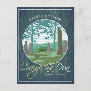 Carte Postale Salutations de Craigh na Dun Outlandish Postcard