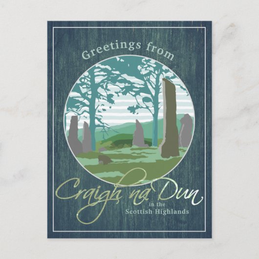 Carte Postale Salutations de Craigh na Dun Outlandish Postcard (Devant)