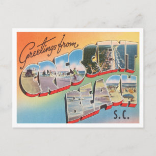 Carte Postale Salutations de Crescent Beach, Caroline du Sud