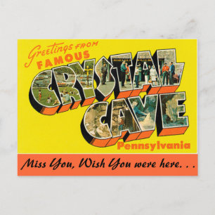 Carte Postale Salutations de Crystal Cave