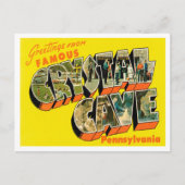 Carte Postale Salutations de Crystal Cave, Pennsylvanie (Devant)