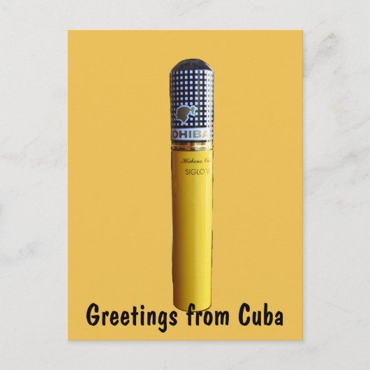 Carte Postale Salutations de Cuba, Cuba Photo Cigar (Devant)