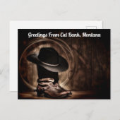Carte Postale Salutations De Cut Bank, Montana (Devant / Derrière)