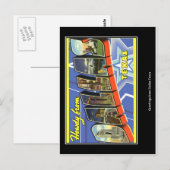 Carte Postale Salutations de Dallas le Texas (Devant / Derrière)