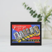 Carte Postale Salutations de Dallas Texas (Debout devant)