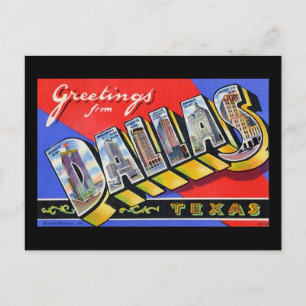 Carte Postale Salutations de Dallas Texas