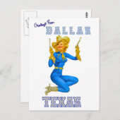 Carte Postale Salutations de Dallas Texas  (Devant / Derrière)