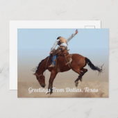 Carte Postale Salutations De Dallas, Texas Rodeo Postcard (Devant / Derrière)
