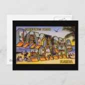 Carte Postale Salutations de Daytona Beach Floride (Devant / Derrière)