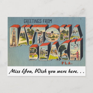 Carte Postale Salutations de Daytona Beach, Floride