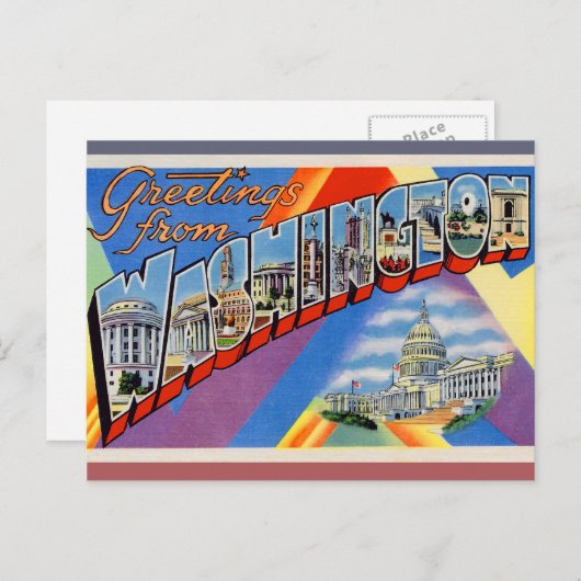 Carte Postale Salutations de DC (Devant / Derrière)