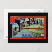 Carte Postale Salutations de Decatur Alabama (Devant / Derrière)