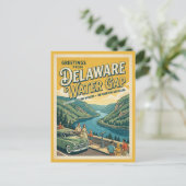 Carte Postale Salutations de Delaware Water Gap Rétro (Debout devant)