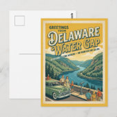 Carte Postale Salutations de Delaware Water Gap Rétro (Devant / Derrière)