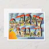 Carte Postale Salutations de Delray Beach, Floride Travel (Devant / Derrière)