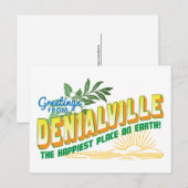 Carte Postale Salutations de Denialville - déni (Devant / Derrière)