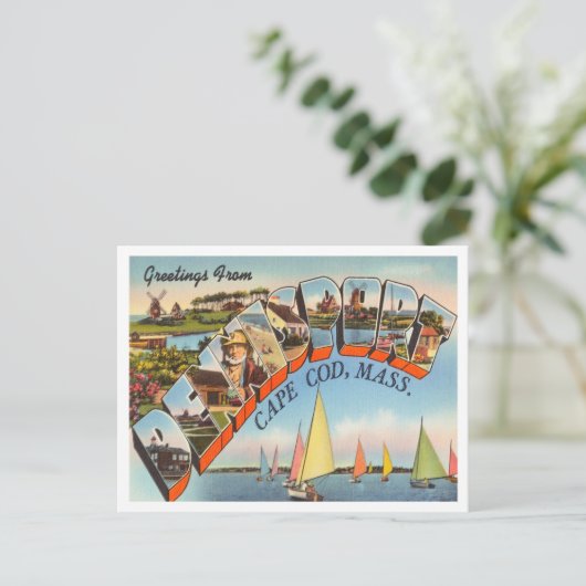 Carte Postale Salutations de Dennisport, Cape Cod, Massachusetts (Debout devant)