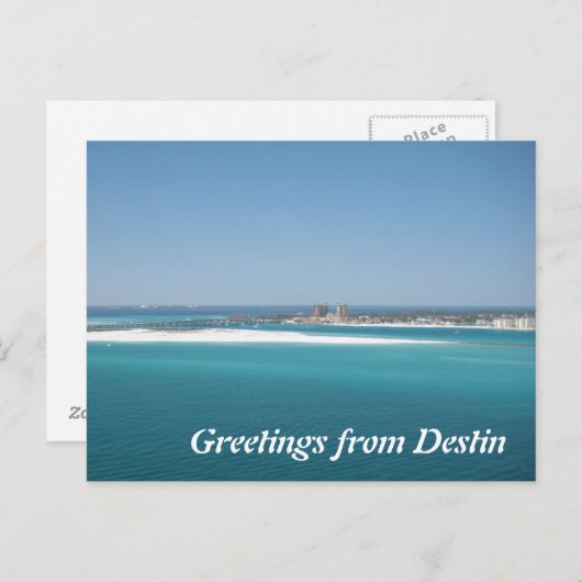 Carte Postale Salutations de Destin (Devant / Derrière)