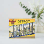 Carte Postale Salutations De Detroit Michigan (Debout devant)