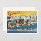 Carte Postale Salutations de Dickinson, North Dakota Travel (Devant / Derrière)