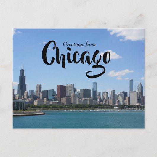 Carte Postale Salutations de Downtown Chicago (Devant)