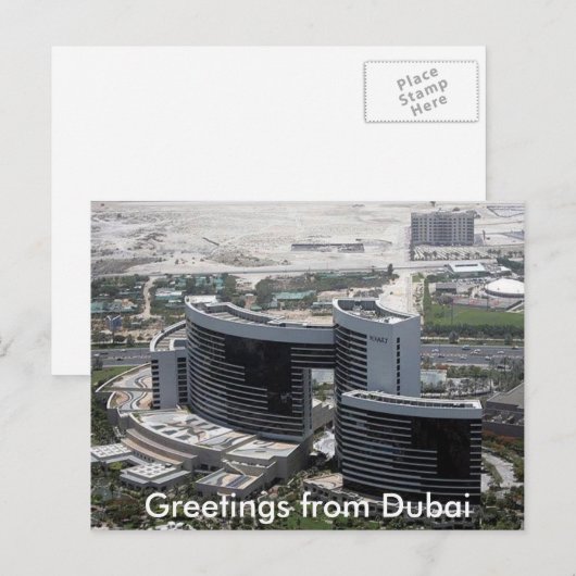 Carte Postale Salutations de Dubaï (Devant / Derrière)