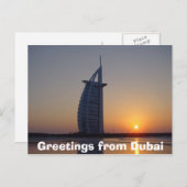 Carte Postale Salutations de Dubaï (Devant / Derrière)