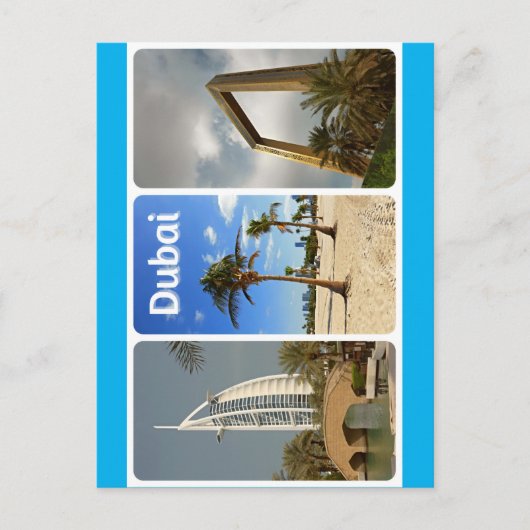 Carte Postale Salutations de Dubaï ensoleillée (Devant)