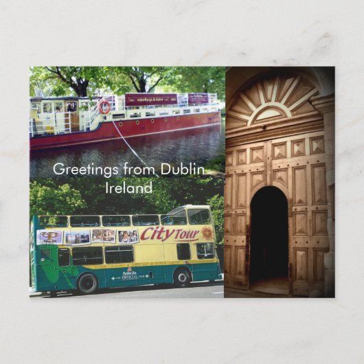 Carte Postale Salutations de Dublin, Irlande (Devant)