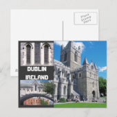 Carte Postale Salutations de Dublin, Irlande (Devant / Derrière)