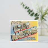 Carte Postale Salutations de East Hartford, Connecticut Travel (Debout devant)