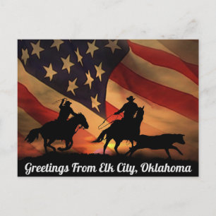 Carte Postale Salutations de Elk City, Oklahoma Postcard