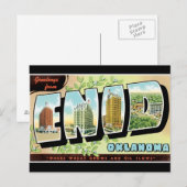 Carte Postale Salutations de Enid (Devant / Derrière)