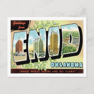 Carte Postale Salutations De Enid Oklahoma City US