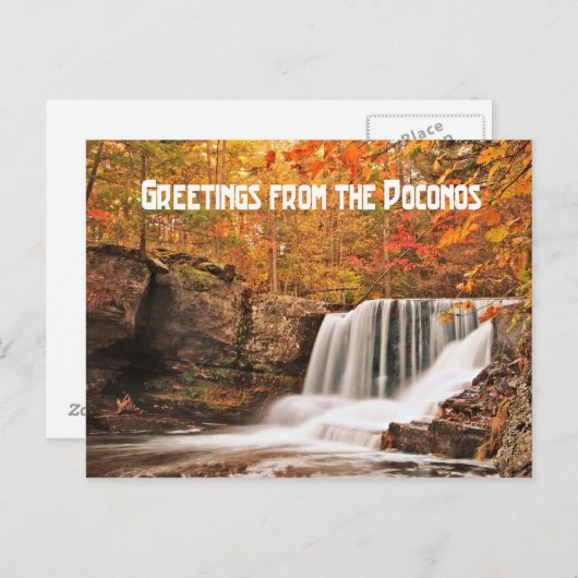 Carte Postale Salutations de Factory Falls, Pennsylvanie (Devant / Derrière)