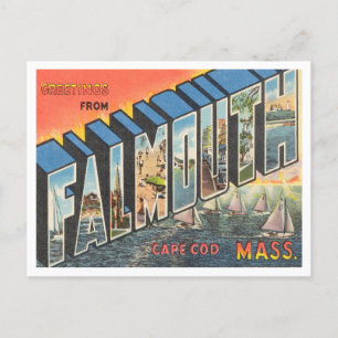 Carte Postale Salutations de Falmouth Cape Cod, Massachusetts