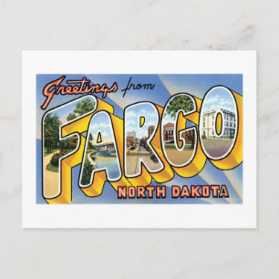 Carte Postale Salutations de Fargo, Dakota du Nord !