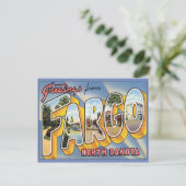 Carte Postale Salutations de Fargo North Dakota (Debout devant)