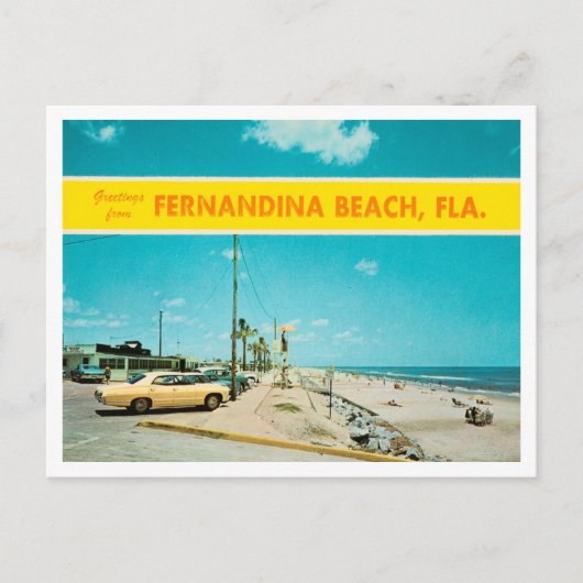 Carte Postale Salutations de Fernandina Beach, Floride Travel (Devant)