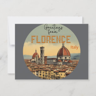 Carte Postale Salutations de Florence Italie