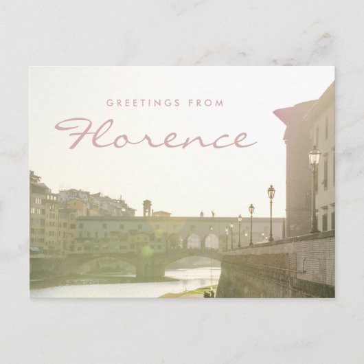 Carte Postale Salutations de Florence Italie Pont Vecchio (Devant)