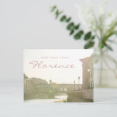 Carte Postale Salutations de Florence Italie Pont Vecchio Bridge (Debout devant)